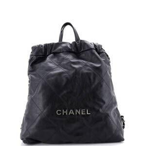 Chanel Large 22 Chain Backpack Quilted Calfskin